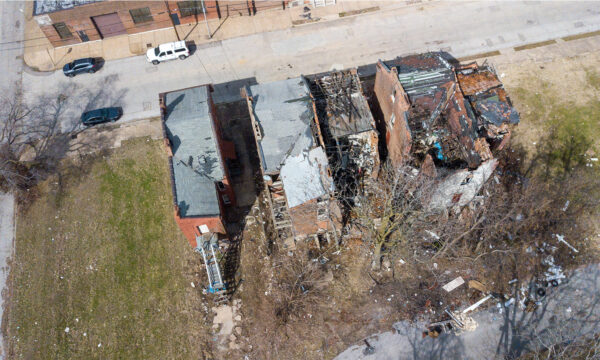 aerial view of houses