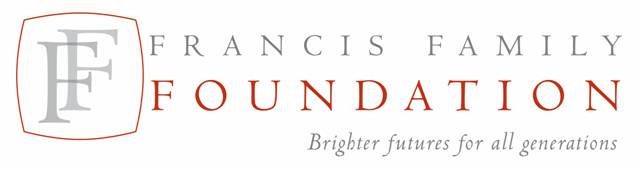 overlapping Fs to left of Francis Family Foundation