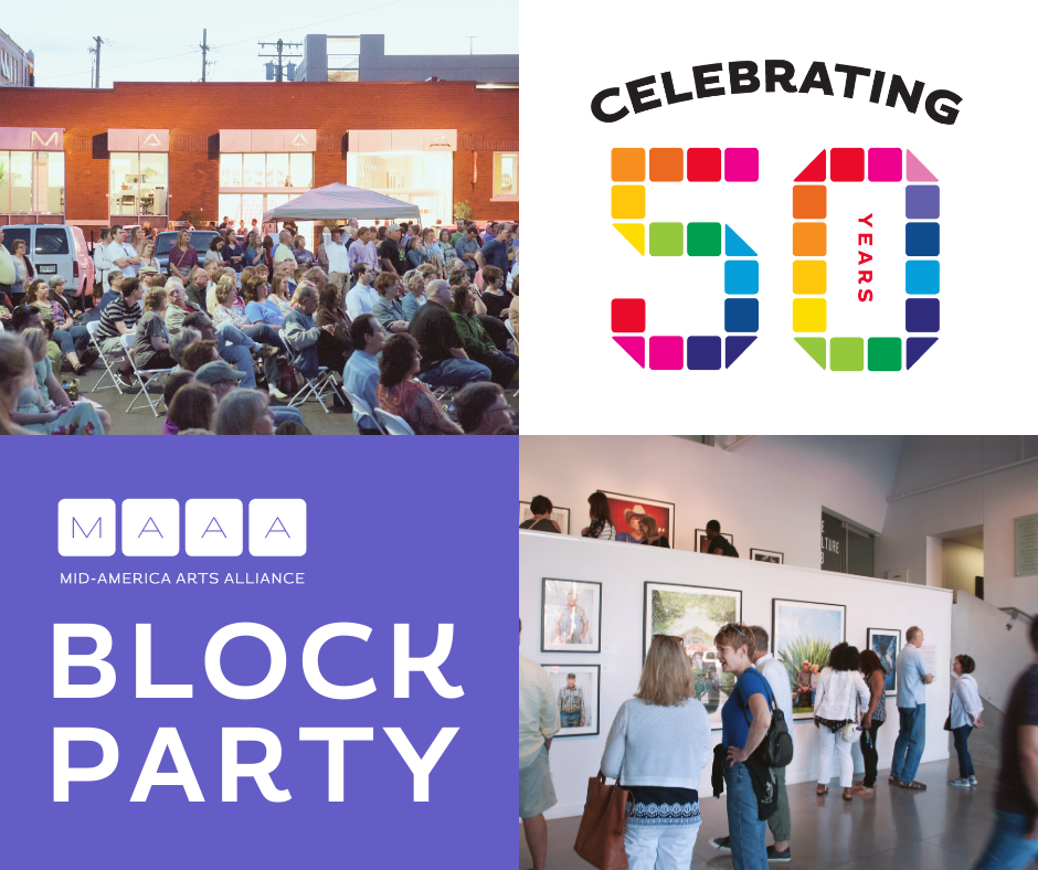 Block Party photos and 50th anniversary colorful blocks logo