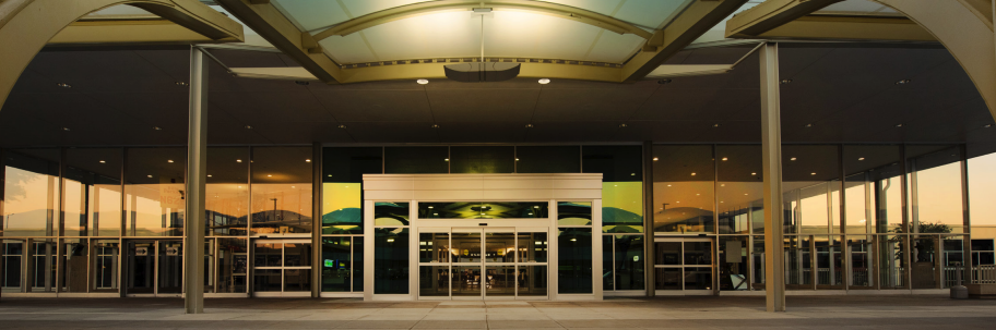 Tulsa Airport entry doors.